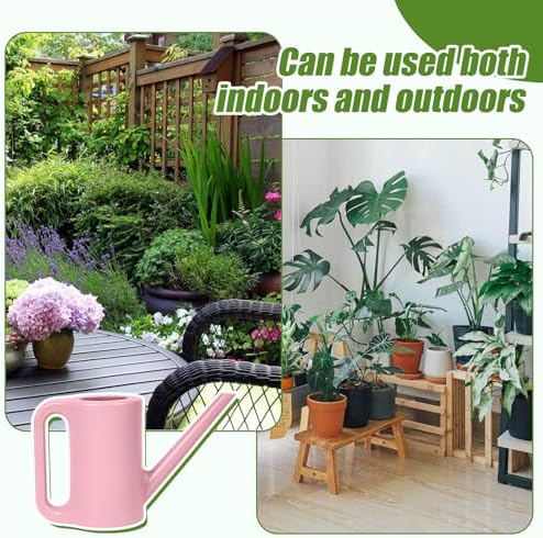 Plastic Watering Can - for Indoor and Outdoor Home Garden Plants - with Long Spout - Green - 1/4 Gallon - Image 4
