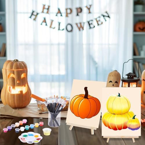 Marspark 12 Set Fall Pumpkin Pre Drawn Canvas Pre Printed Canvas Set - Image 6