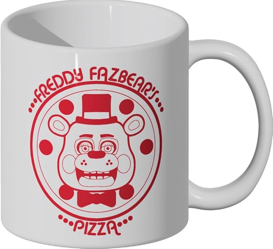 Bioworld Five Nights At Freddy's Freddy Fazbear's Pizza Let's Eat White 16 Oz Ceramic Mug