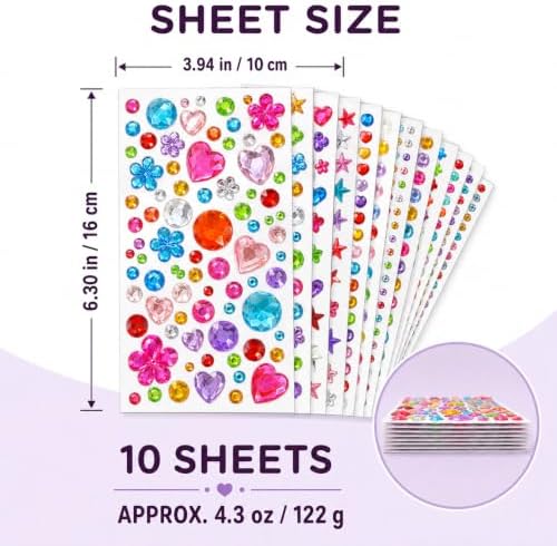 2150pcs Jewel Stickers for Crafts 3D Rhinestone Stickers Gems - Image 6