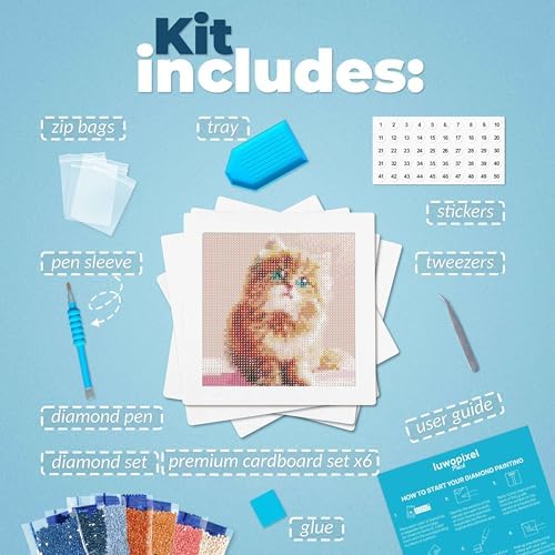 LuwoArte Painting Kit – Japanese Theme (Cute Cats) - Image 2