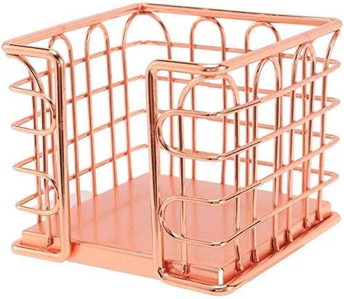 Rose Gold Self-Stick Note Pad Holder Memo Note Cube Holders for Office Home Schools Desk Supplies - Image 3