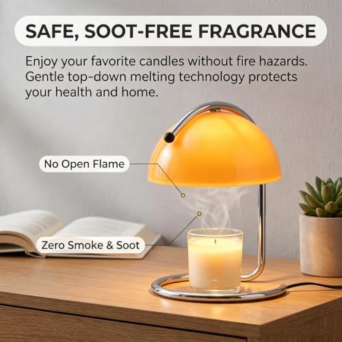 Modern Orange Candle Warmer Lamp - Image 6