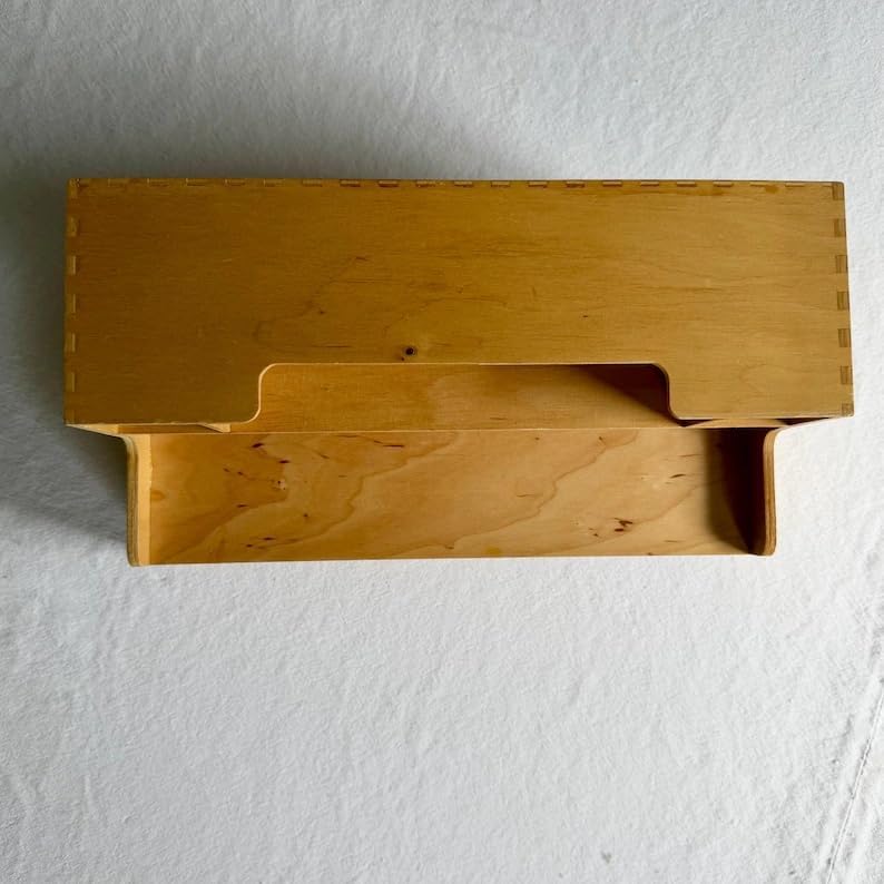Natural Wood Desk Organizer, Multi-Compartment Desktop Storage Caddy, Modern Minimalist Office Supplies Holder for Pen Paper Stationery, Home Office School Organization - Image 7
