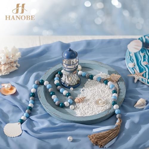 Hanobe Coastal Decorative Tray, Farmhouse Plate for Beach Table Decor - Image 2