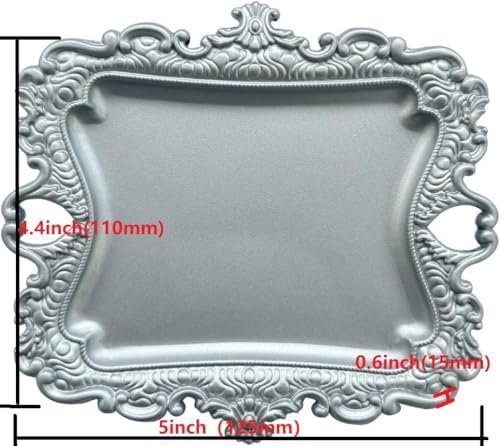 khtumeware 1 Pack Jewelry Dish Silver Jewelry Trays ideal for holding jewelry rings and small trinkets. - Image 2