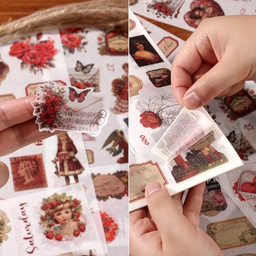 Vintage Ephemera Sticker Book 480 Pre Cut Washi Stickers for Journaling Junk Journal Sticker Book Scrapbooking Supplies Bullet Journal Supplies - Image 6