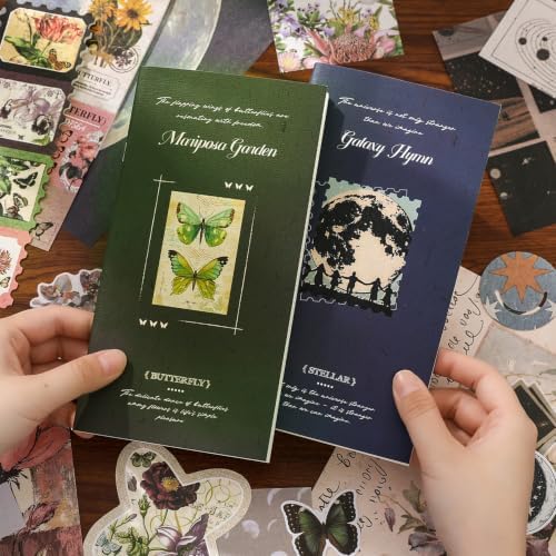 Qudarrso Vintage Junk Journal Kit, Butterfly Nature Theme Scrapbook Supplies with Notebook, Stickers, Ephemera Paper and Tags, Botanical DIY Craft Supplies for Adults Scrapbooking and Junk Journaling - Image 5