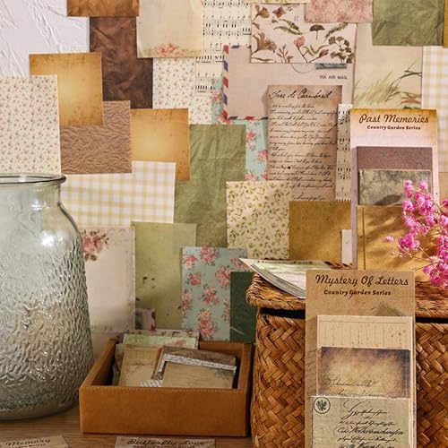 Naszonus 699 Pcs Vintage Scrapbook Paper Kit, Scrapbook Paper Supplies with Flowers Stickers, Journaling Decorative CraftPaper Set for Junk Journal, Retro Crafts - Image 4