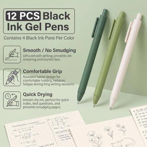 Colarr 54 Pcs Aesthetic College School Supplies Back to School Set,Green - Image 4