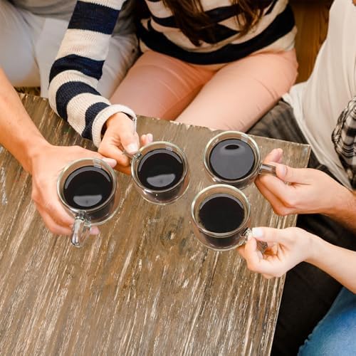 Sweese 5oz Double Wall Glass Espresso Cups Set of 4, Clear Glass Espresso Shot Cups Perfect for Cappuccino, Latte, Tea - Image 7