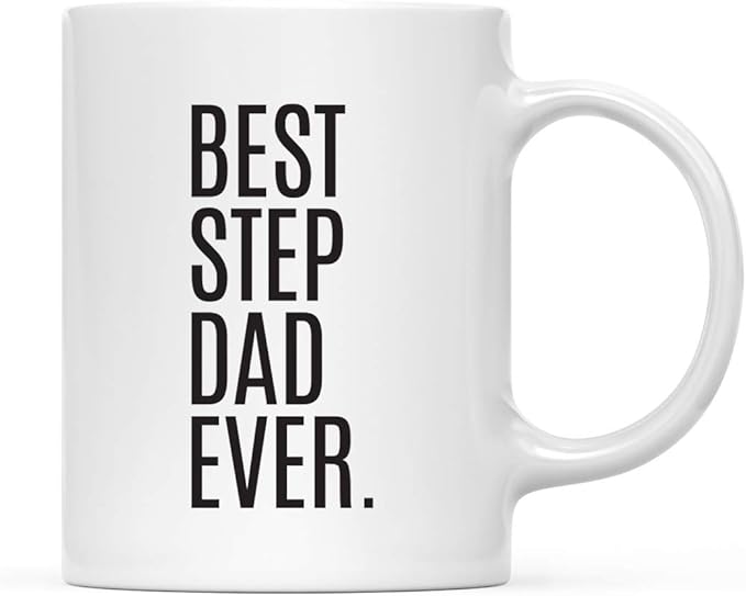 Andaz Press 11oz. Coffee Mug Birthday Gift, Best Step Dad Ever, 1-Pack