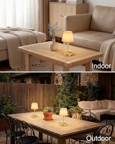 UMEXUS 2 Pack 9.8'' Small Cordless Table Lamp, Battery Operated Touch Lamps - Image 4