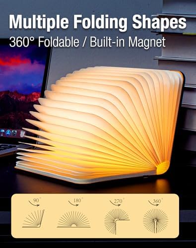 8.3 in Wooden Book Lamp, Book Lovers Gifts,Teacher Appreciation Gifts - Image 4