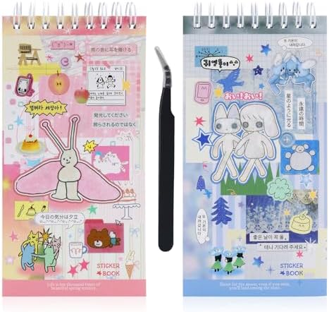 800Pcs Japanese Sticker Book for Journaling Adult, Cute Scrapbook Stickers by Tmtains
