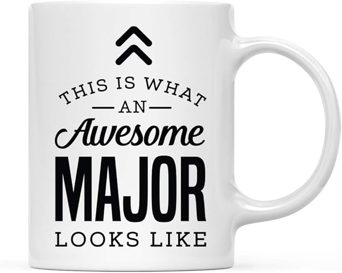 Andaz Press 11oz. Ceramic Coffee Tea Mug Thank You Gift, This is What an Awesome Major Looks Like, 1-Pack, Birthday Christmas Gift Ideas Coworker Him Her, Includes Gift Box