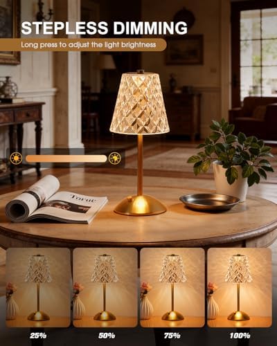 Nusogon 4 Pack Rechargeable Cordless Table Lamp, Touch Control Desk Lamp - Image 5