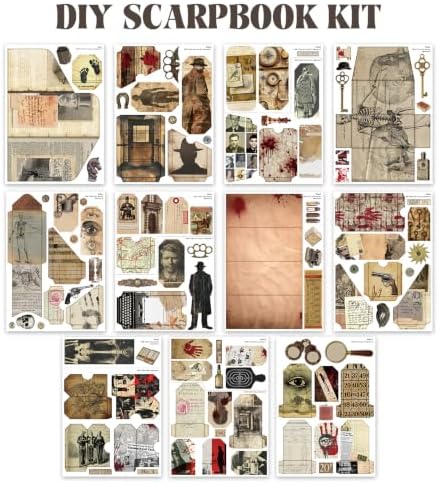 Junk Journal Kit Mystery Detective Ephemera Set for Crafts - Image 2