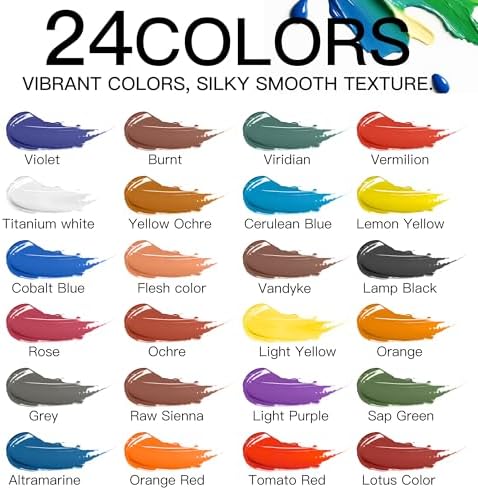 42PCS Acrylic Paint Kits for Adults, Art Supplies Set with Easel - Image 4