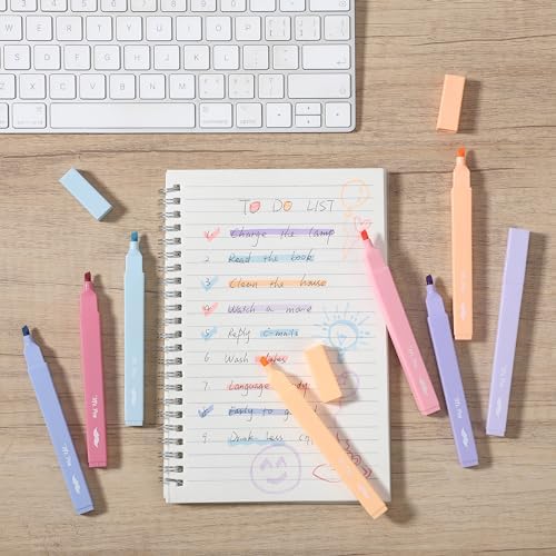 Mr. Pen- Aesthetic Highlighters No Bleed, 8 Pack, Assorted Colors | Chisel Tip, Cute Highlighters Assorted Colors for Journaling, Highlighting, Underlining, Fast Dry, Back to School Supplies - Image 7