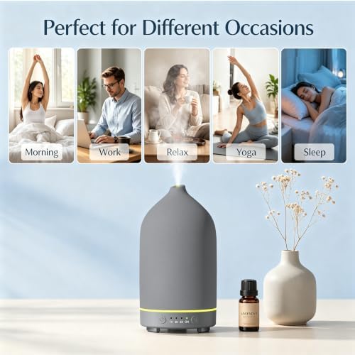 Gooamp 200ML Ceramic Essential Oil Diffuser for Home, Stone Diffuser - Image 7