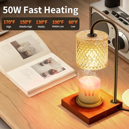 TigQiang Candle Warmer Lamp, Gifts for Women Mom House Warming, Amber Brown - Image 2
