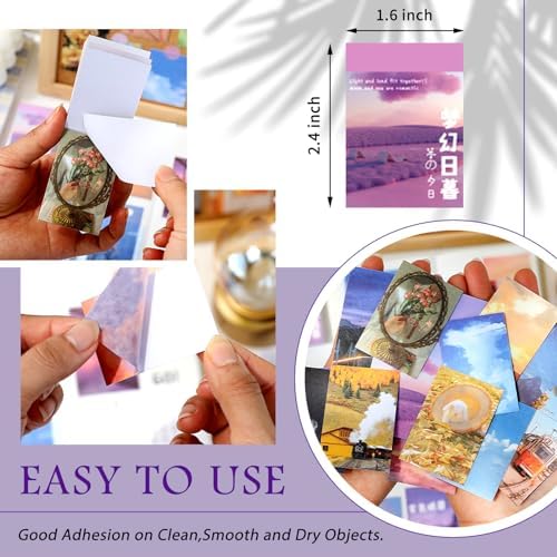 600 Pieces Washi Sticker Set, 12 Set Scrapbooking Diary Planner Album Diary Notebook, Scrapbooking Sticker Journaling Supplies for DIY Arts and Crafts Card Making Laptop Decoration - Image 2