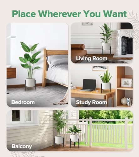 Plant Stand Indoor Adjustable, Metal Modern Indoor Plant Stand, Heavy Duty Plant Stands Outdoor Corner, Stable Plant Holder, Fits 8 to 12 Inches Pots, Black, 1 Pack, Pot & Plant Not Included - Image 6