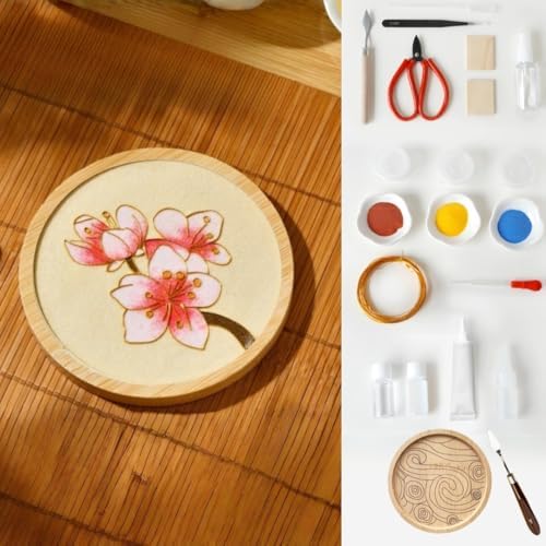 DIY Coaster Craft Kits, Cloisonne Filigree Enamel Art Painting Crafts Coasters Starter Kit, DIY Craft Coasters Supplies for Adults, Hobby for Adults Women Elderly, Handmade Home Decor Gifts by Unknown