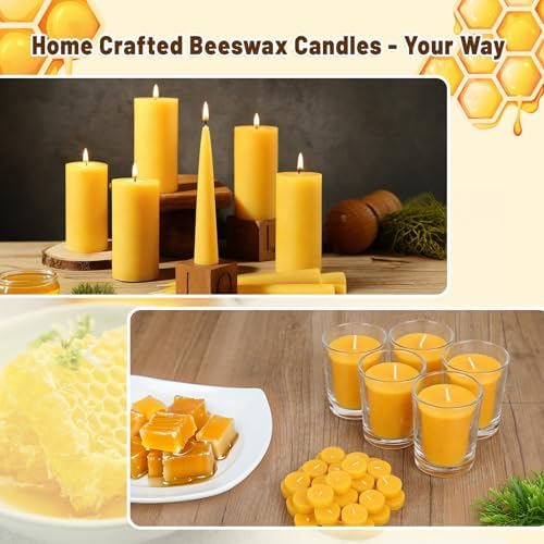 WcoDusak 6LB Beeswax Candle Making Kit for Adults with Digital Wax Melter - Image 4