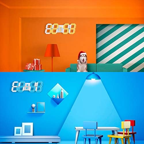 15" Larger 3D LED Wall Clock with Remote Control, 7-Color RGB - Image 4