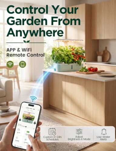 LetPot LPH-Air Hydroponics Growing System Kits, APP & WiFi Controlled Smart Indoor Garden with Adjustable 24W Grow Light Full Spectrum, 10 Pods Planter Indoor Gardening for Gifts, Kitchen, Vegetable - Image 2