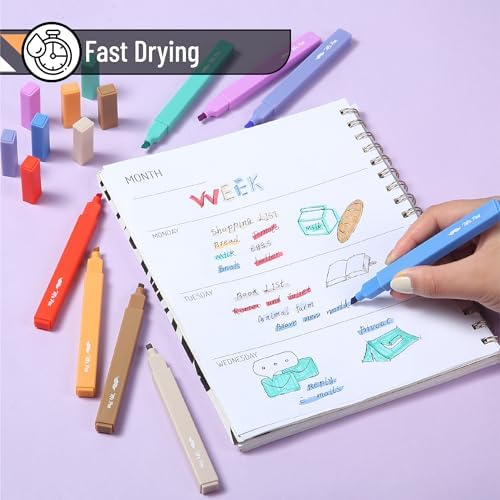 Mr. Pen- Aesthetic Highlighters No Bleed, 8 Pack, Assorted Colors | Chisel Tip, Cute Highlighters Assorted Colors for Journaling, Highlighting, Underlining, Fast Dry, Back to School Supplies - Image 3