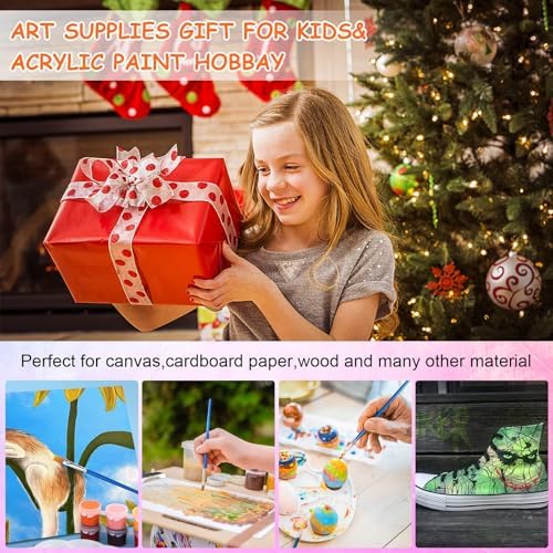 5 Pack Mini Acrylic Paint Set,12 Colors Acrylic Paints Strips for Adults Craft Paint,70 PCS Painting Kit Container Strips Storage, Perfect for Home Birthday Party Favors…… - Image 5