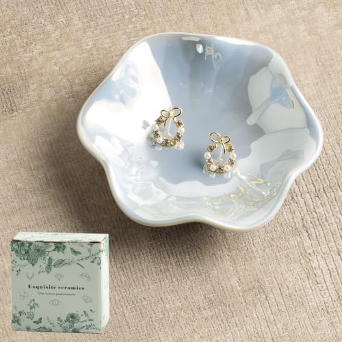 Ceramic Lotus Leaf Trinket Dish, Ring Holder for Jewelry by Unknown