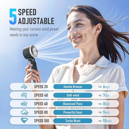 PlayHot Portable Handheld Cooling Fan, Travel Essentials, Gifts for Women - Image 3