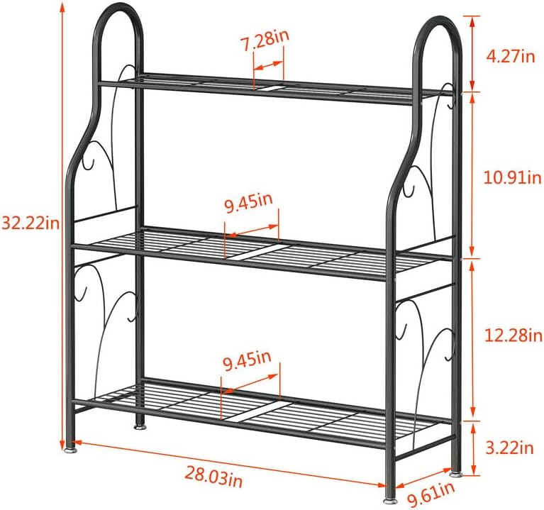 SORCEDAS Plant Stand Indoor Outdoor 3 Tier Metal Corner Flower Shelf - Image 5
