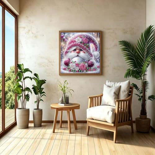 Winter Santa Claus Special Shape Diamond Painting Kits for Adults 12 X 12In - Image 3