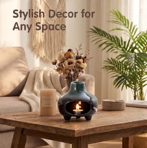 Blue Palo Santo Holder Burner Ceramic,Cone Incense Burner for Wood Sticks - Image 5