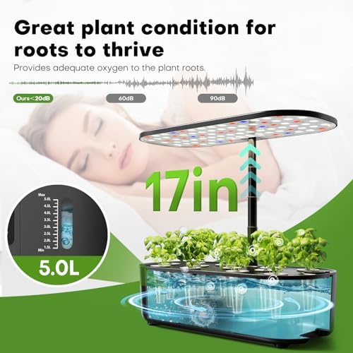 Ahopegarden Hydroponics Growing System Kit: 12 Pods with LCD Control Panel - Image 5