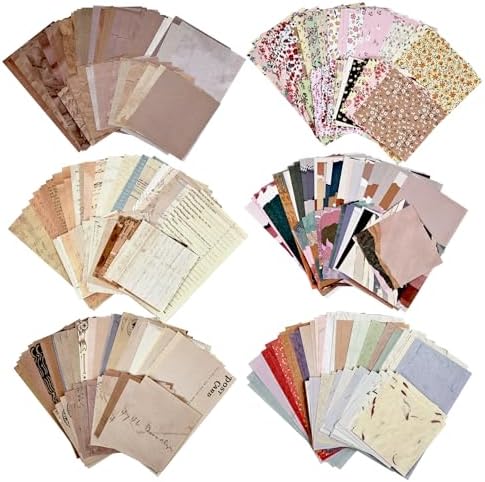 Vintage Scrapbook Background Paper for Scrapbooking, 360 Sheets Scrap Booking Supples Kit, Decorative Paper for Junk Journal Supplies, Collage, Journaling, DIY Crafts Arts, Card Making by Diuhofart