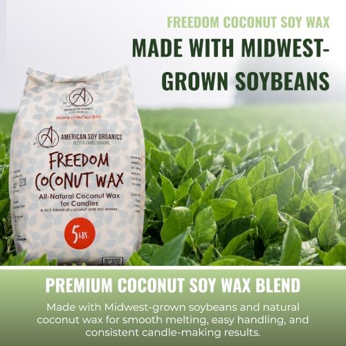 American Soy Organics Freedom Coconut Soy Wax Beads, Candle Wax, 5 lbs - Image 5