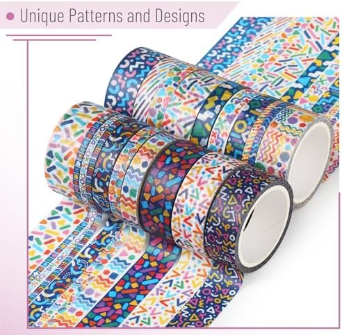 Mr. Pen- Washi Tape Set, 21 Rolls, Assorted Sizes, 5 Yards/Roll - Image 3