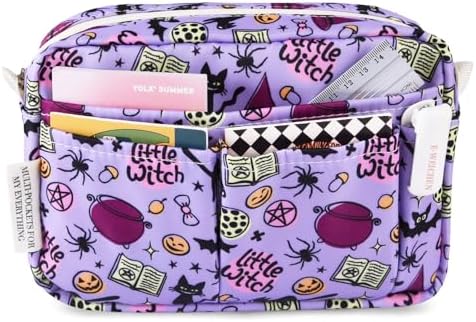 Multiple Pockets Portfolio Organizer with Zipper,Makeup Bag Pencil Pouch by E-WEICHEN