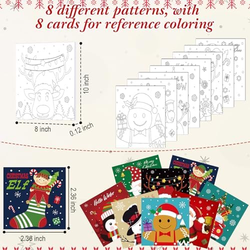 Cholemy 36 Pcs Paint and Sip Kit Gift for Adults 8''x10'',Christmas B - Image 3