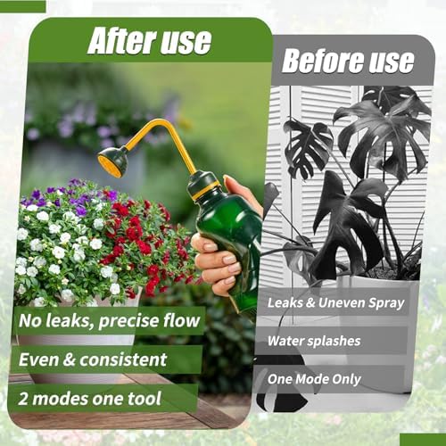 Precision Spout 0.45L Watering Can – Perfect for Delicate Seedlings - Potted Plants - Green - Image 3