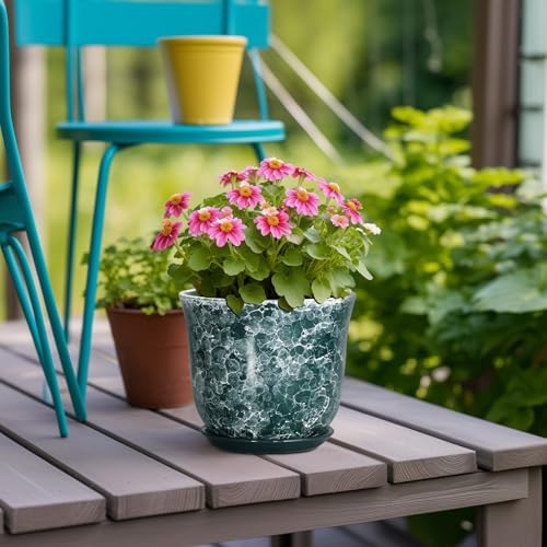 Ceramic Pots for Plants, 5.6 Inch Planter Indoor, Green - Image 4