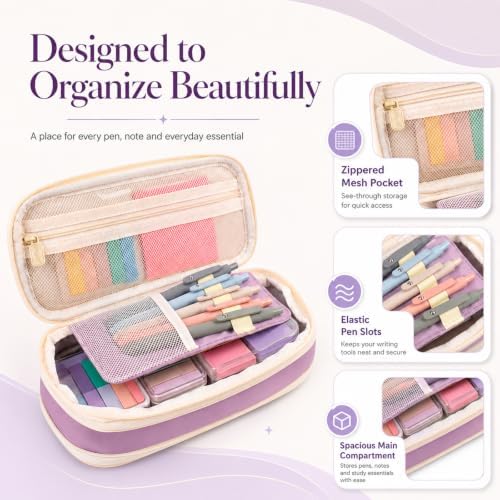Aesthetic School Bible Highlighter Pen - Writing Correction Set, Purple - Image 4