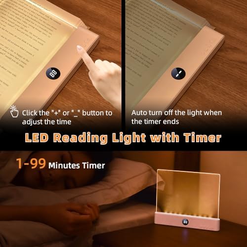 Choudao LED Book Light & Night Light 2 in 1,Dimmable Flat Reading Light - Image 3