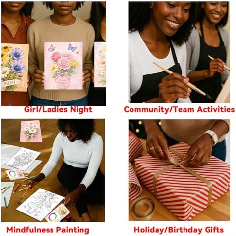 12PCS 8x10IN Pre Drawn Canvas to Paint for Adults Family‌ Paint Party - Image 4